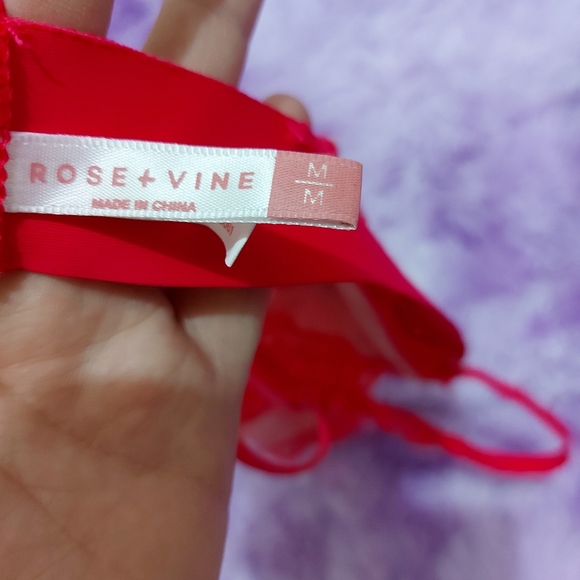 NWOT Rose + Vine Coral Lace Bralette - Picture 3 of 6